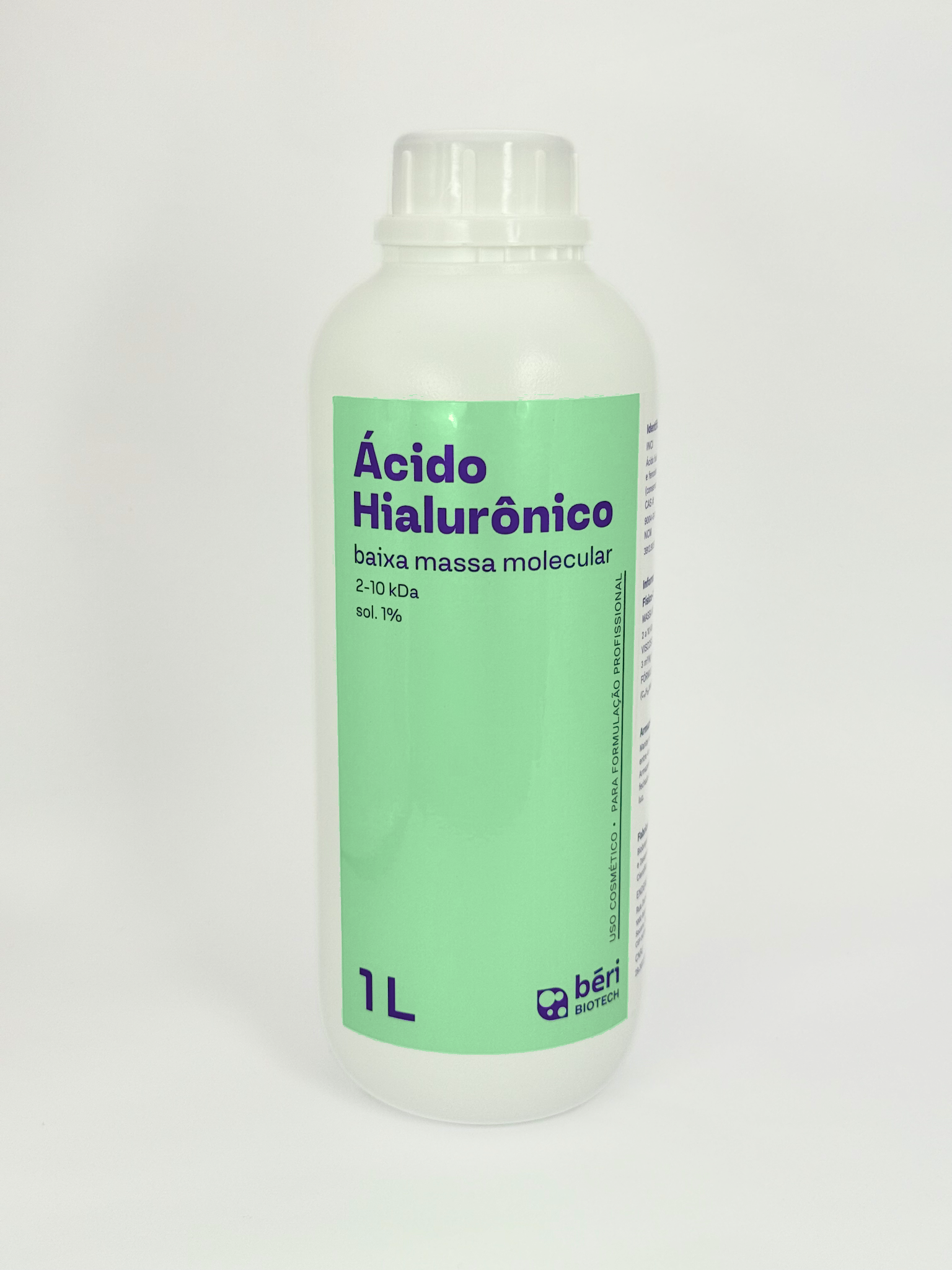 Ácido Hialurônico em Solução 1% 1kg – Garrafa de 1L